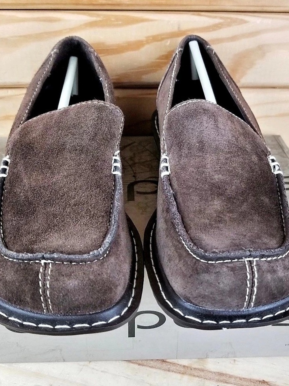 passports Great-031 women Leather Loafers Brown US 7.5 M